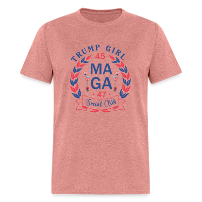 Trump Girl Social Club T-Shirt (MAGA) - heather mauve