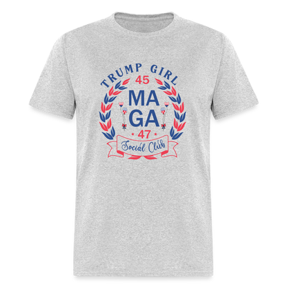 Trump Girl Social Club T-Shirt (MAGA) - heather gray