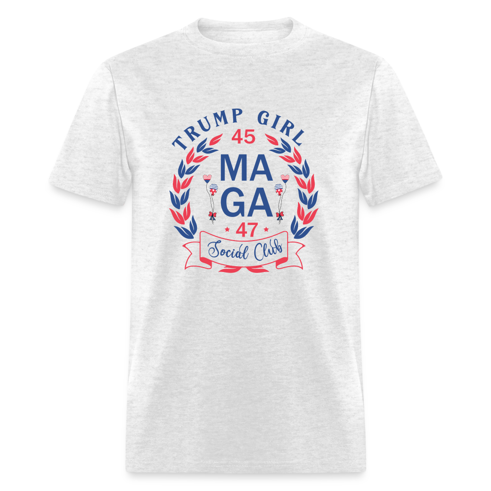 Trump Girl Social Club T-Shirt (MAGA) - light heather gray