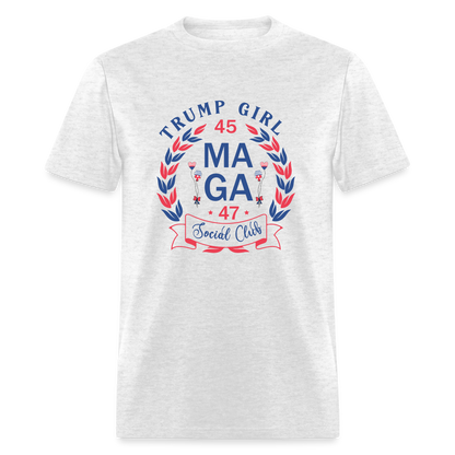 Trump Girl Social Club T-Shirt (MAGA) - light heather gray