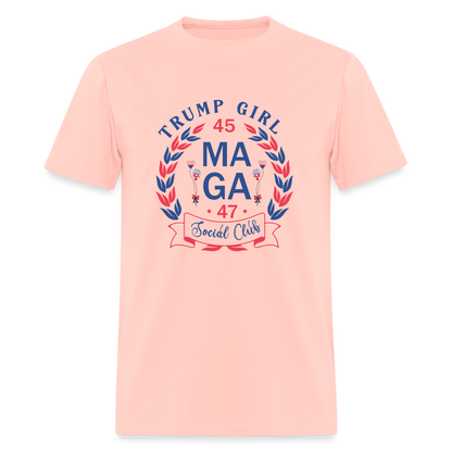 Trump Girl Social Club T-Shirt (MAGA) - blush pink 