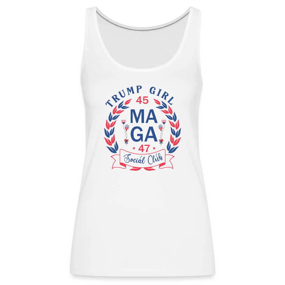 Trump Girl Social Club Women’s Premium Tank Top (MAGA) - white