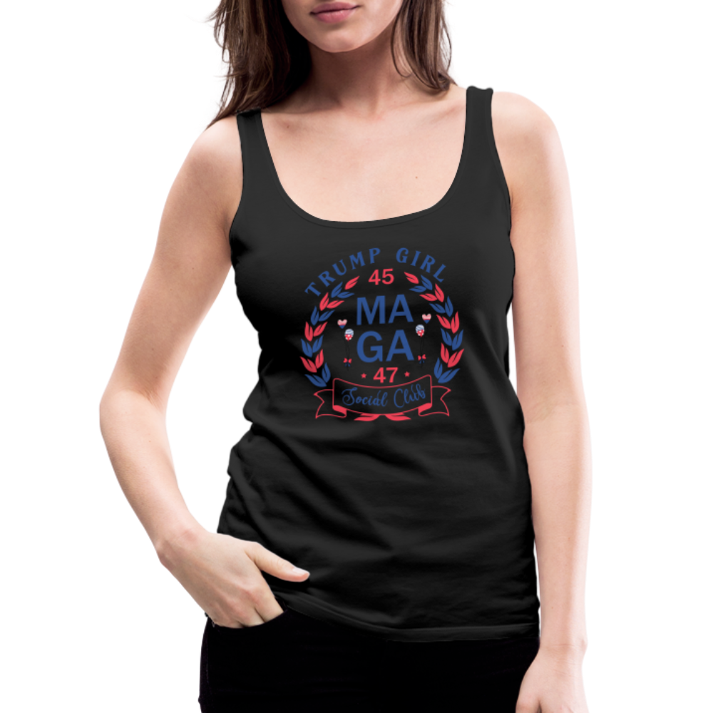 Trump Girl Social Club Women’s Premium Tank Top (MAGA) - black