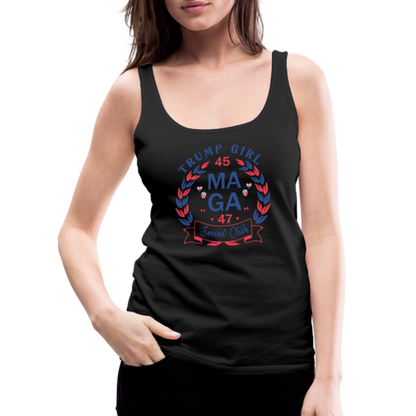 Trump Girl Social Club Women’s Premium Tank Top (MAGA) - black