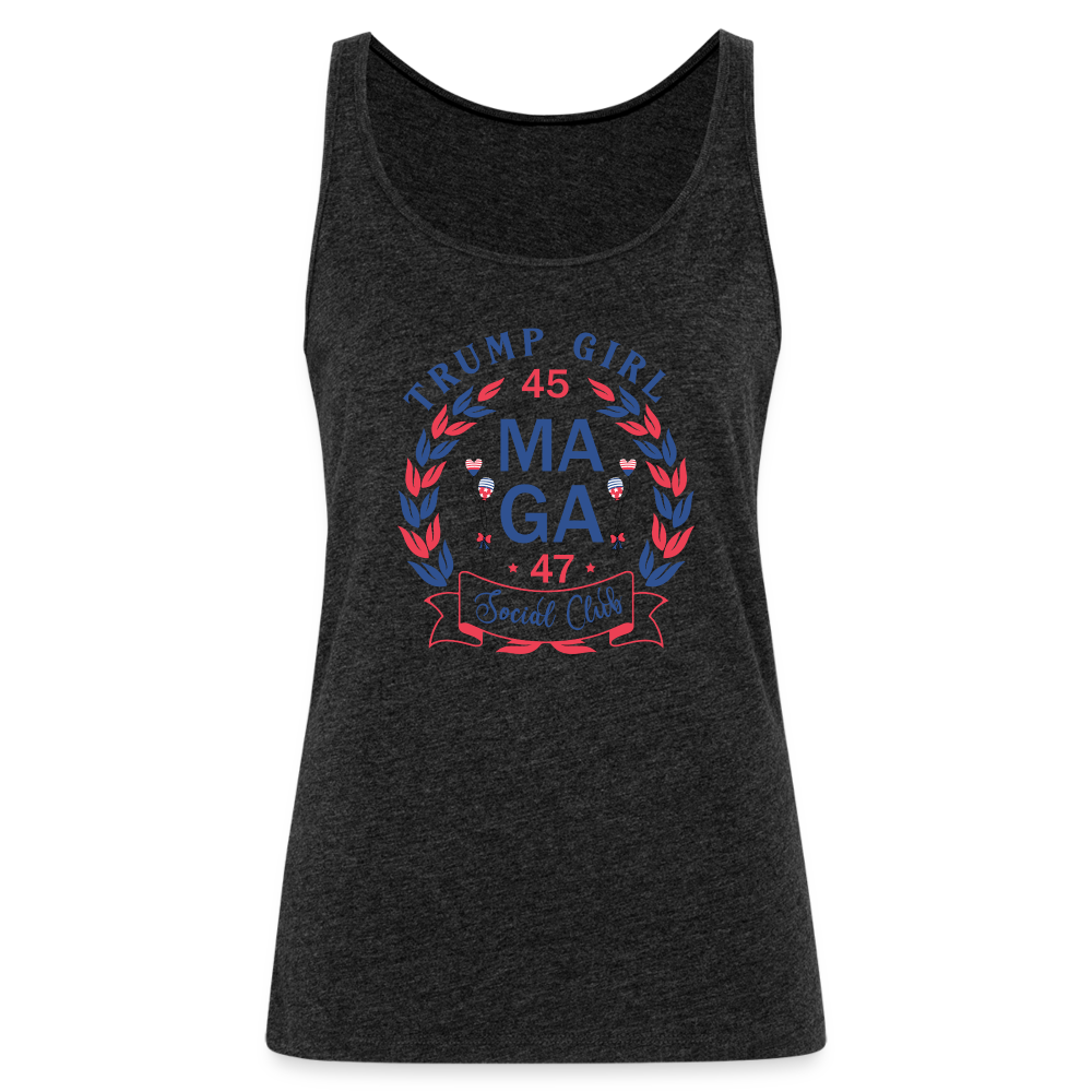 Trump Girl Social Club Women’s Premium Tank Top (MAGA) - charcoal grey