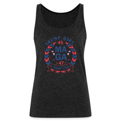 Trump Girl Social Club Women’s Premium Tank Top (MAGA) - charcoal grey