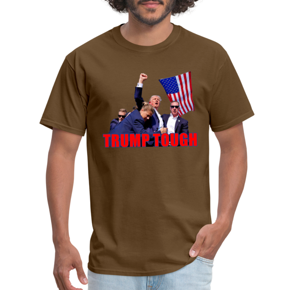 Trump Tough T-Shirt (Trump Fight Image) - brown