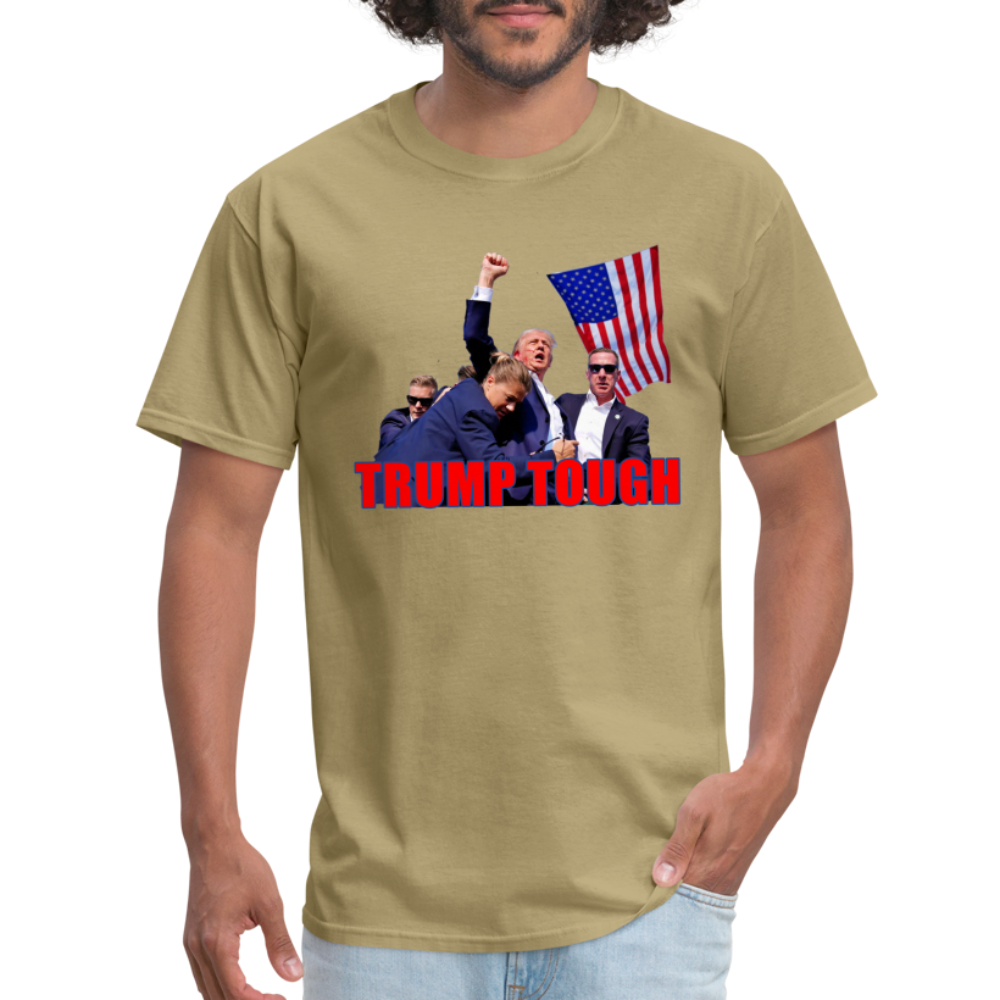 Trump Tough T-Shirt (Trump Fight Image) - khaki