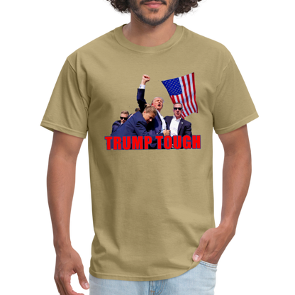 Trump Tough T-Shirt (Trump Fight Image) - khaki