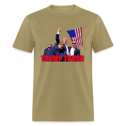 Trump Tough T-Shirt (Trump Fight Image) - khaki