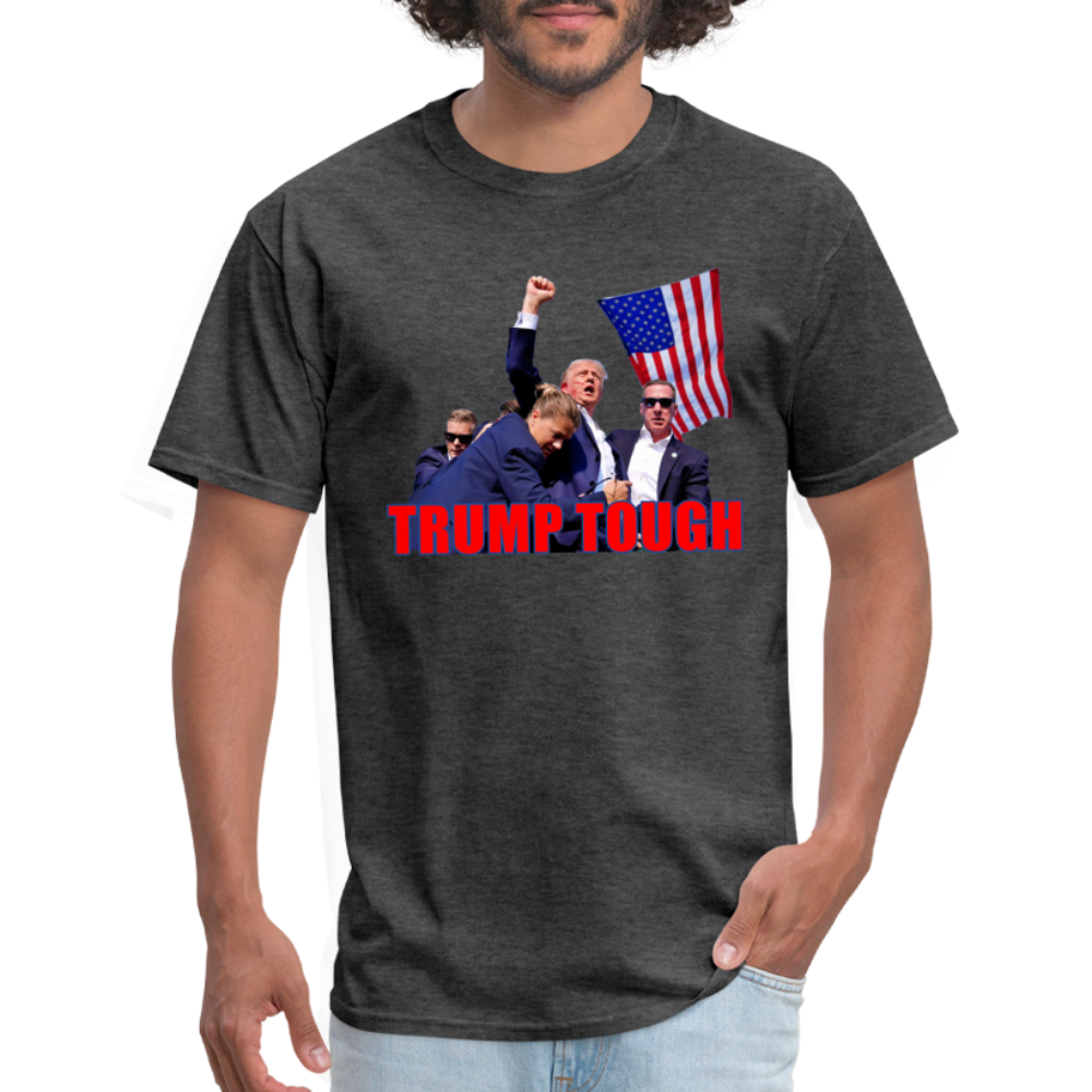 Trump Tough T-Shirt (Trump Fight Image) - heather black