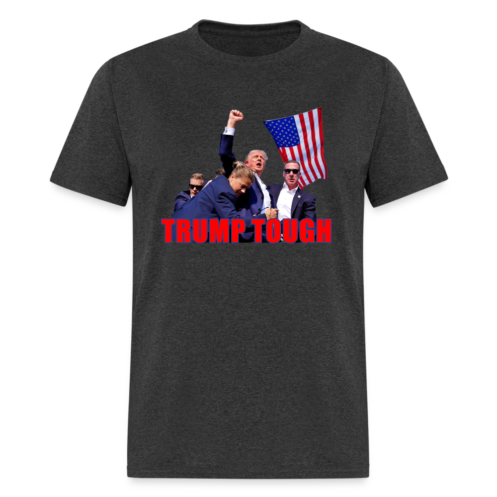 Trump Tough T-Shirt (Trump Fight Image) - heather black