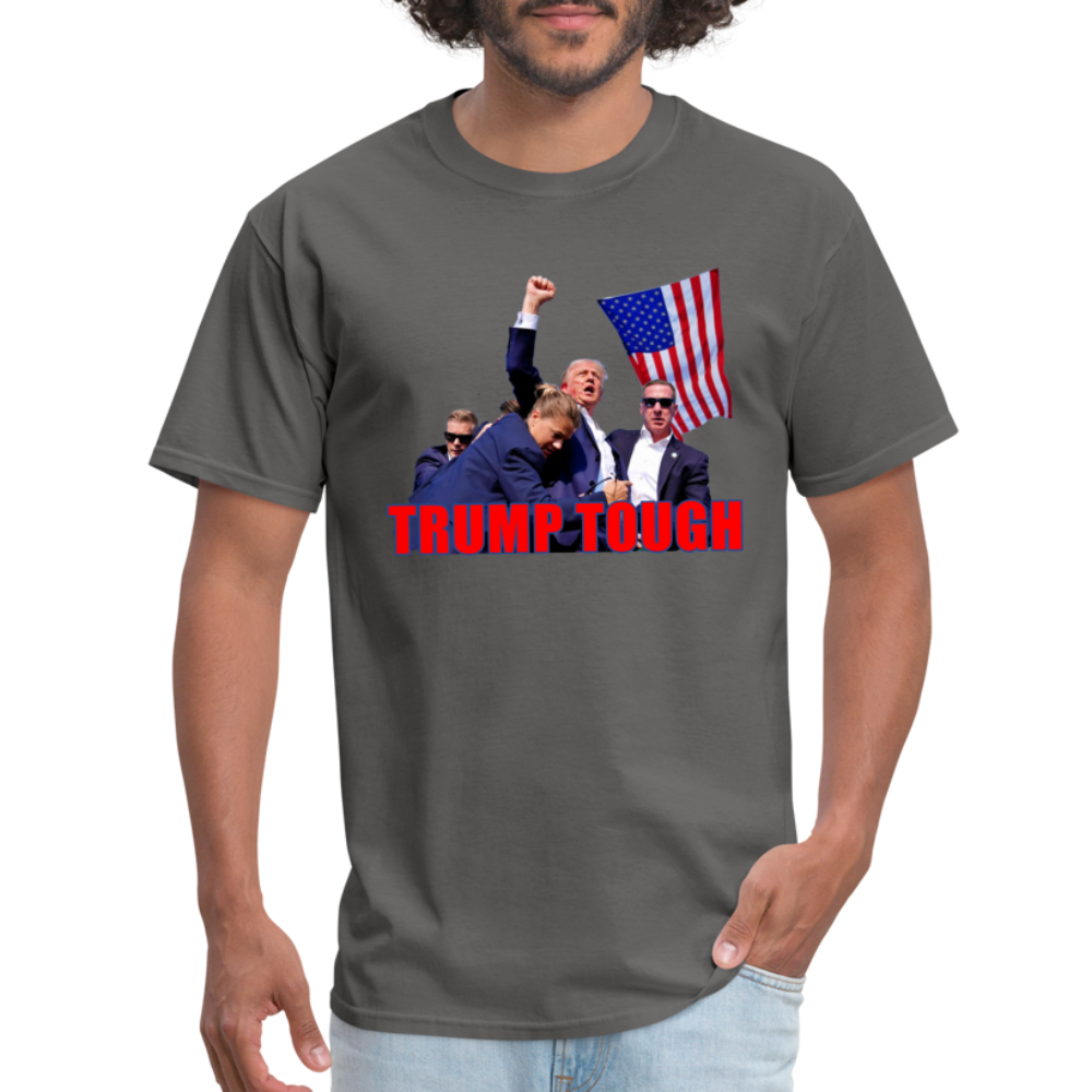 Trump Tough T-Shirt (Trump Fight Image) - charcoal