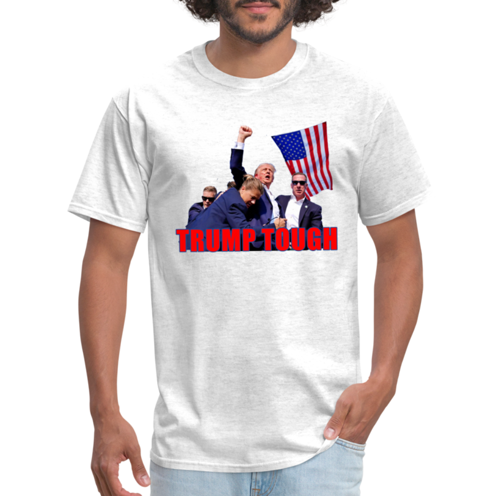 Trump Tough T-Shirt (Trump Fight Image) - light heather gray