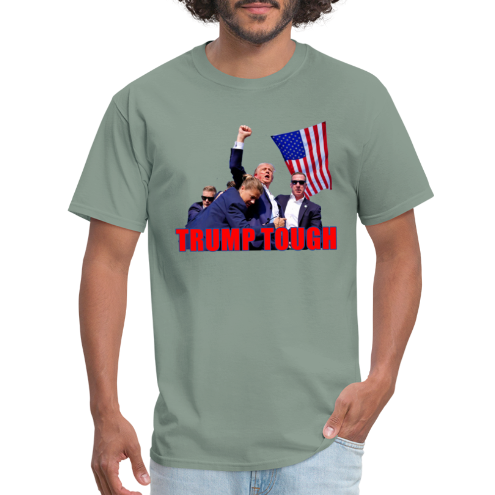 Trump Tough T-Shirt (Trump Fight Image) - sage