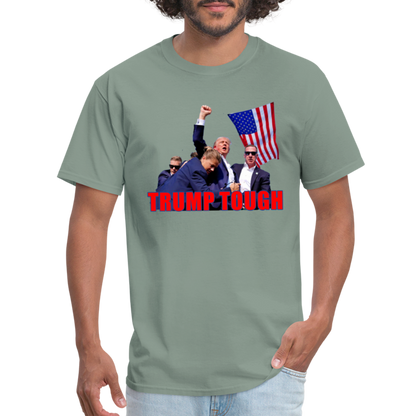 Trump Tough T-Shirt (Trump Fight Image) - sage