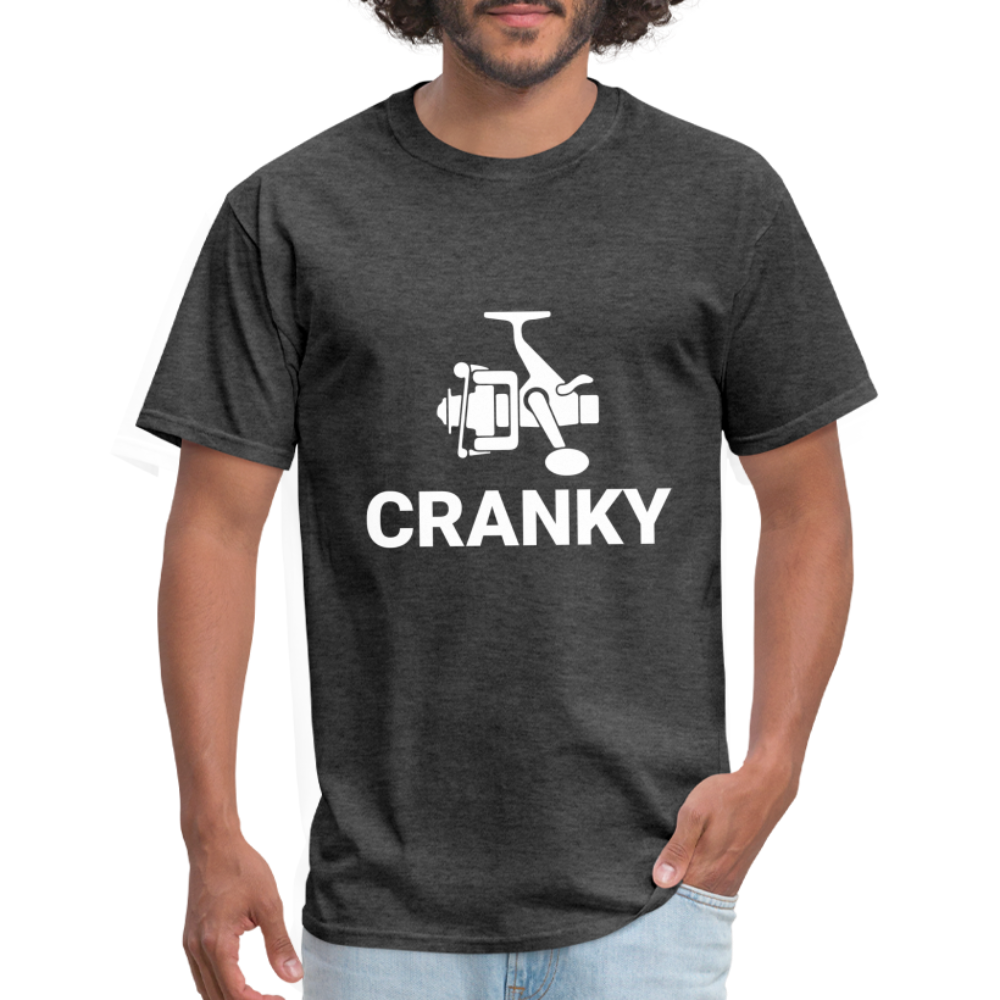 Fishing Cranky T-Shirt - heather black