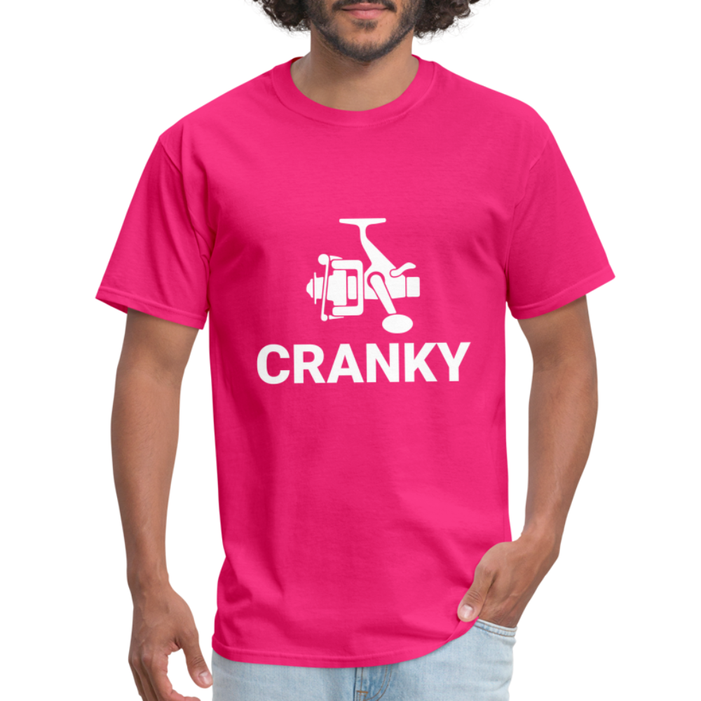 Fishing Cranky T-Shirt - fuchsia