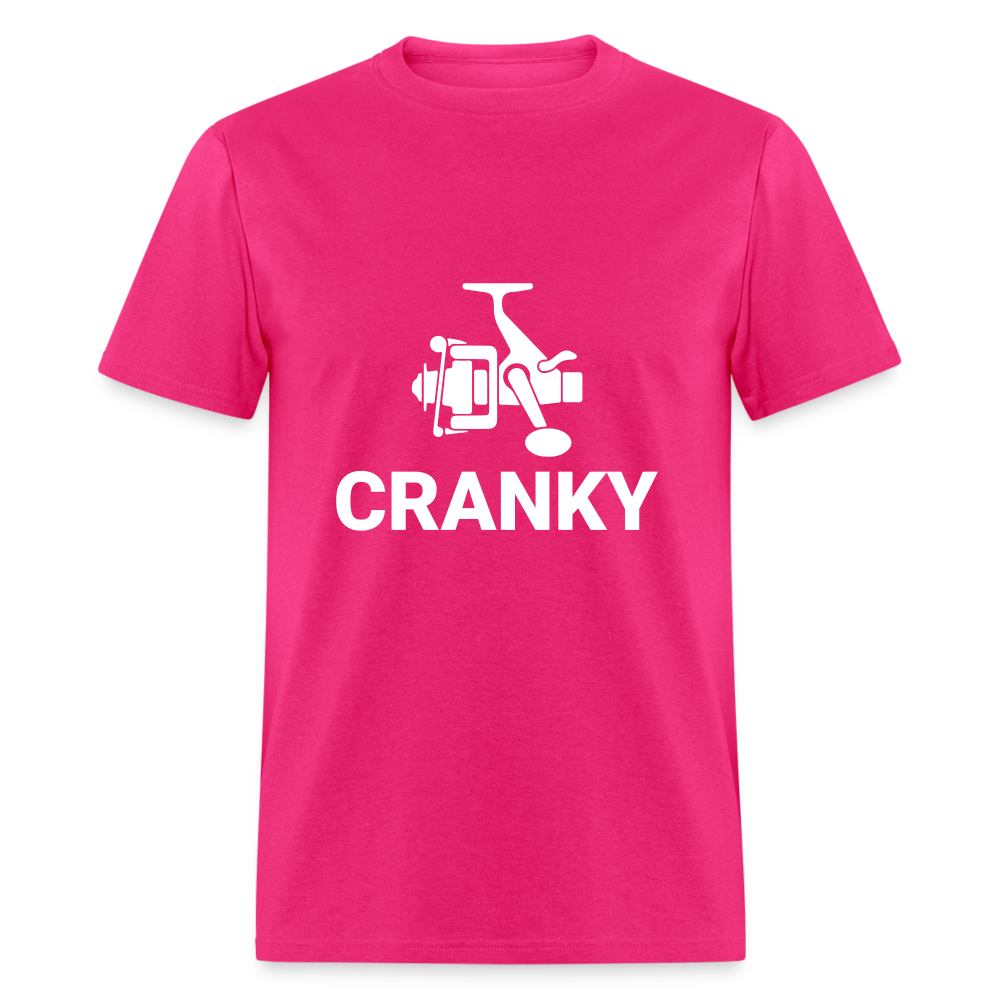 Fishing Cranky T-Shirt - fuchsia