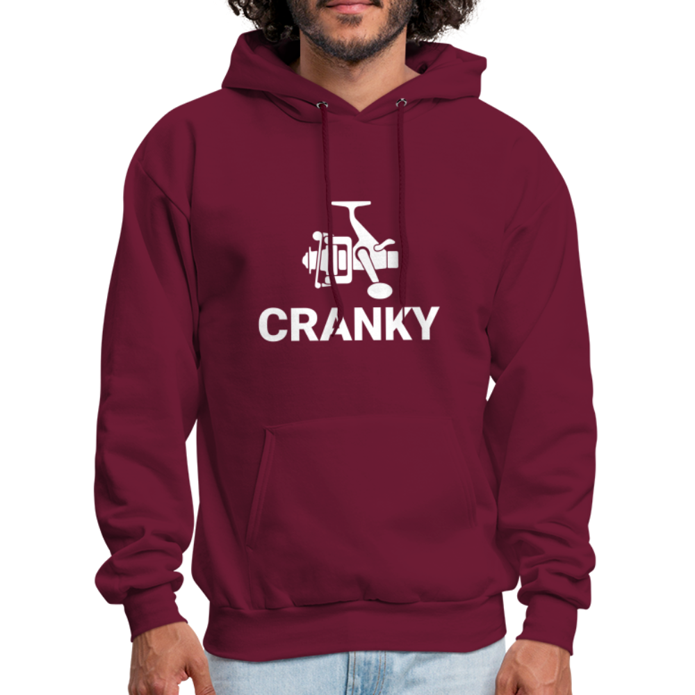 Fishing Cranky Hoodie - burgundy