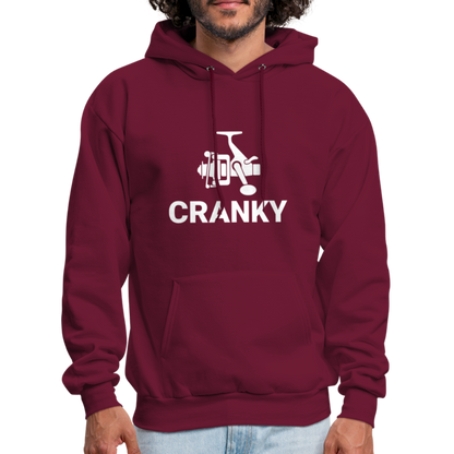 Fishing Cranky Hoodie - burgundy