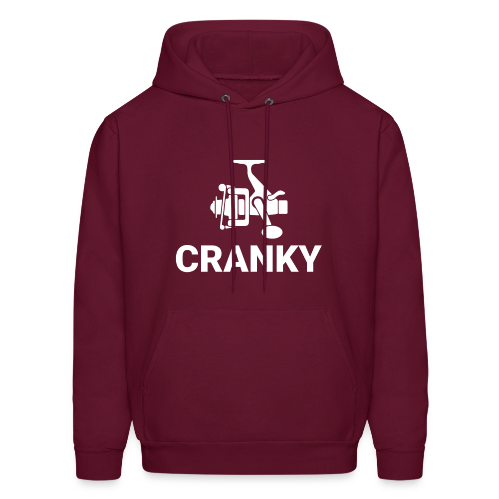 Fishing Cranky Hoodie - burgundy