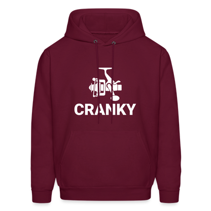 Fishing Cranky Hoodie - burgundy