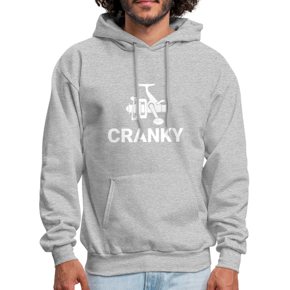 Fishing Cranky Hoodie - heather gray