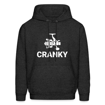 Fishing Cranky Hoodie - charcoal grey