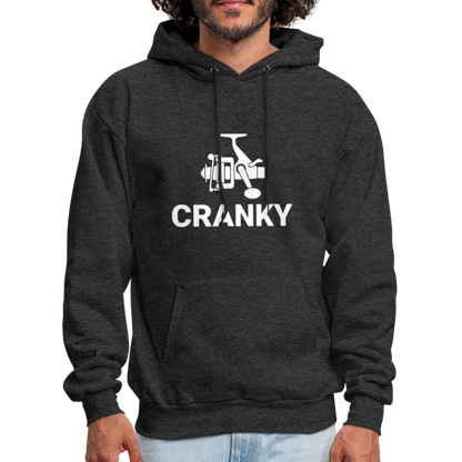 Fishing Cranky Hoodie - charcoal grey