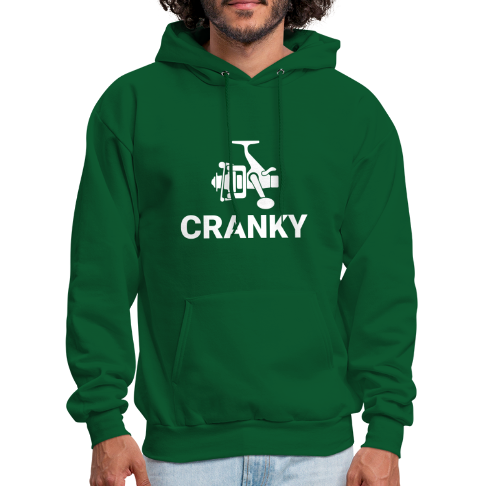 Fishing Cranky Hoodie - forest green