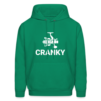 Fishing Cranky Hoodie - kelly green