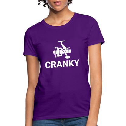 Fishing Cranky Women's T-Shirt - purple