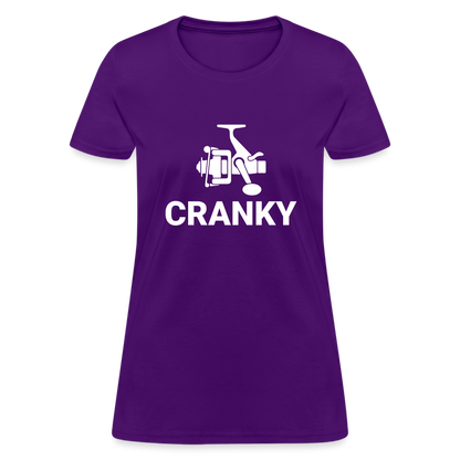 Fishing Cranky Women's T-Shirt - purple