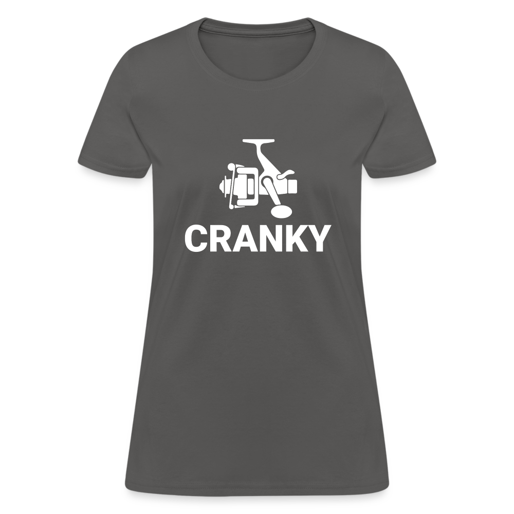 Fishing Cranky Women's T-Shirt - charcoal