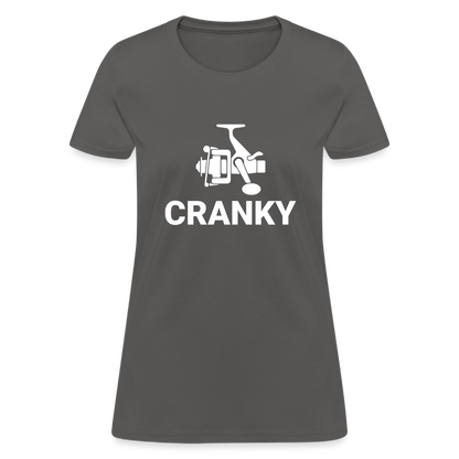 Fishing Cranky Women's T-Shirt - charcoal