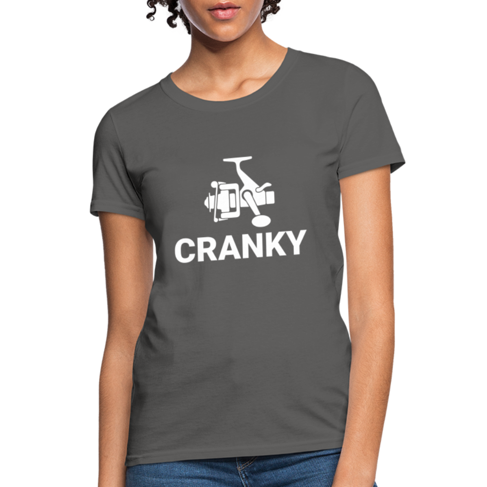 Fishing Cranky Women's T-Shirt - charcoal