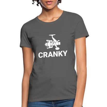 Fishing Cranky Women's T-Shirt - charcoal