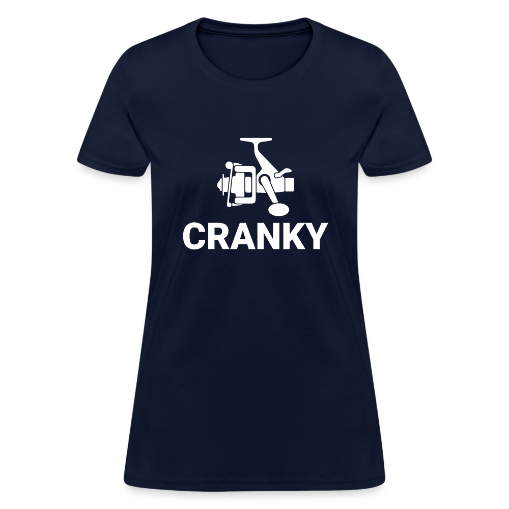 Fishing Cranky Women's T-Shirt - navy