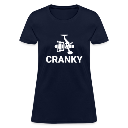 Fishing Cranky Women's T-Shirt - navy