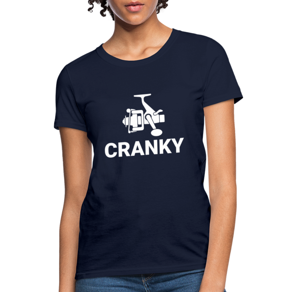 Fishing Cranky Women's T-Shirt - navy