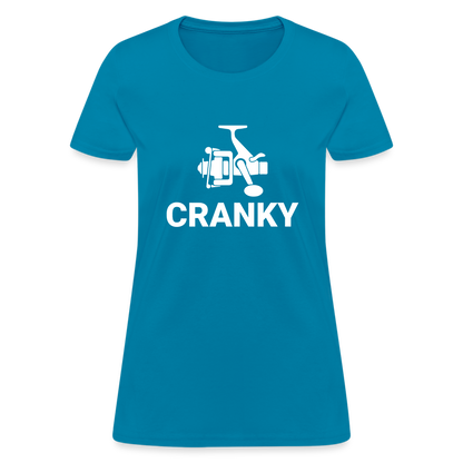 Fishing Cranky Women's T-Shirt - turquoise