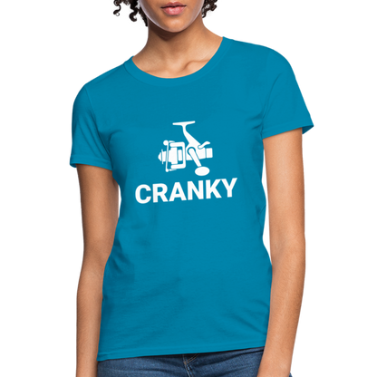 Fishing Cranky Women's T-Shirt - turquoise