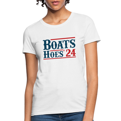 Boats and Hoes Women's T-Shirt - white