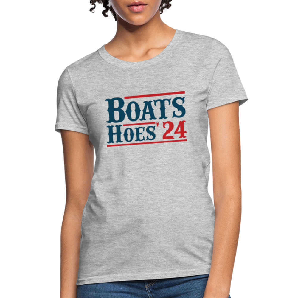 Boats and Hoes Women's T-Shirt - heather gray