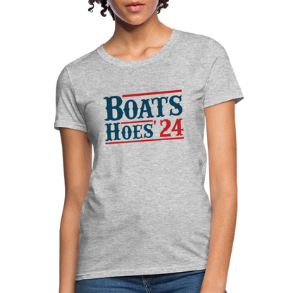 Boats and Hoes Women's T-Shirt - heather gray