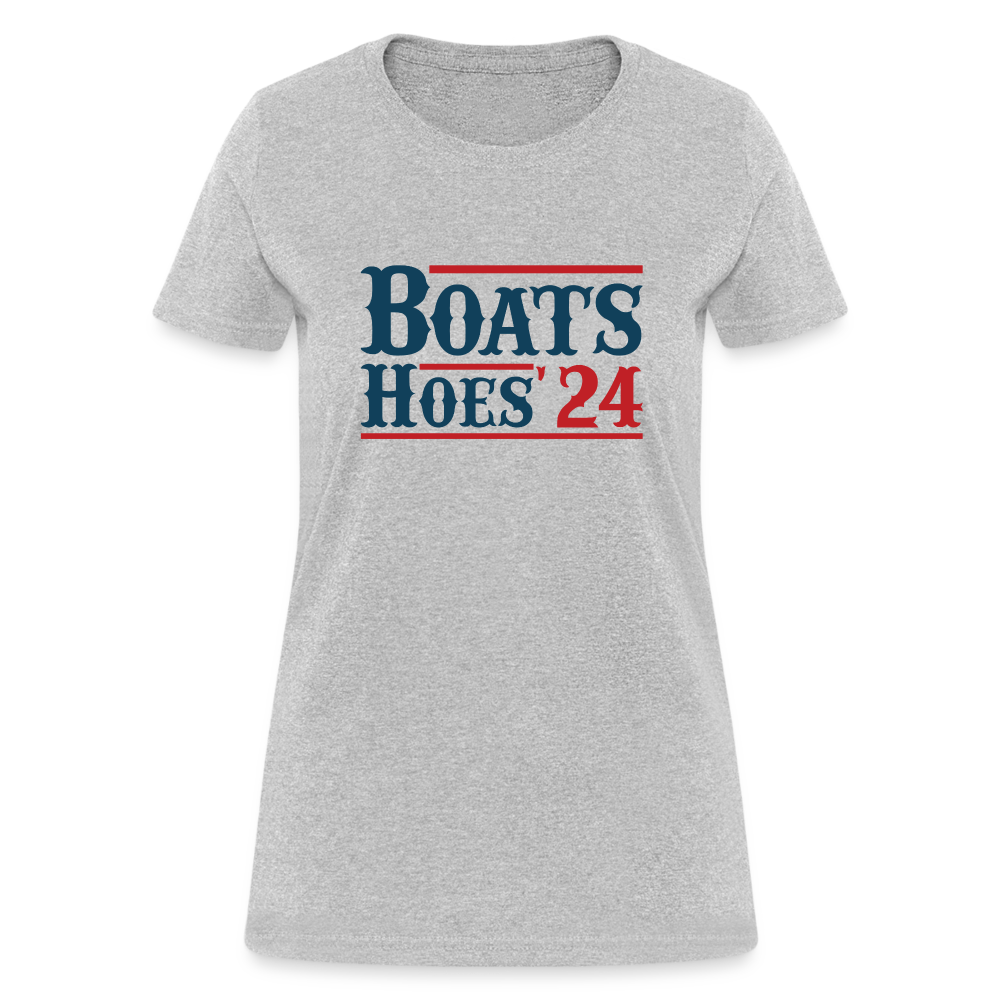 Boats and Hoes Women's T-Shirt - heather gray