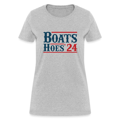 Boats and Hoes Women's T-Shirt - heather gray