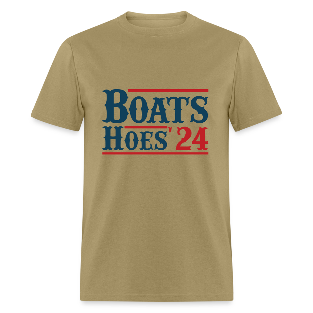 Boats and Hoes T-Shirt - khaki