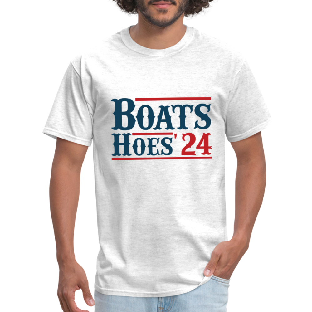 Boats and Hoes T-Shirt - light heather gray
